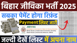 Bihar Jeevika Vacancy Payment Refund List 2025: बिहार जीविका वैकेंसी 2025 का पेमेंट रिफंड लिस्ट हुआ जारी