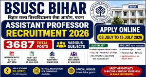 Bihar BSUSC Assistant Professor Recruitment 2026