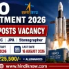 ISRO Recruitment 2026 242 Posts Assistant UDC JPA Stenographer Vacancy