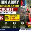 Indian Army NCC Special Entry Scheme 125th Course April 2027 Batch Recruitment 2026