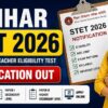 Bihar STET 2026 online application and eligibility details