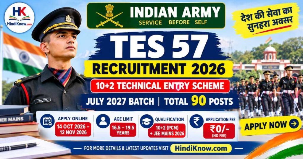 Indian Army TES 57 Recruitment 2026
